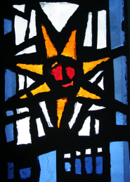 Quelle: B. Bußhardt, Seelsorgeeinheit Waldkirch, Stern; Kirchenfenster St. Carolus