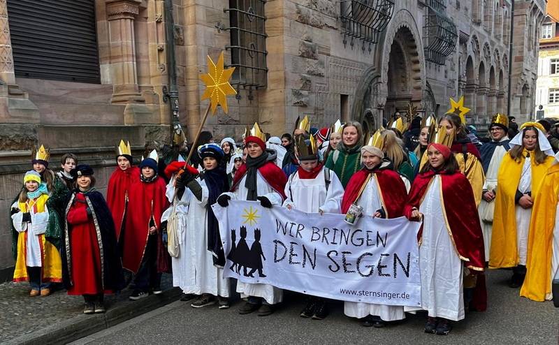 Buchholzer Sternsinger bei der Eröffnung in Freiburg