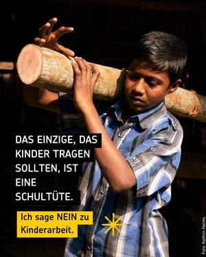 Plakat: Nein zur Kinderarbeit