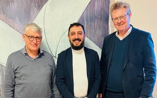 Ulrich von Kirchbach, Kjemal Ahmed, Hans Steiner (v.r.n.l.)