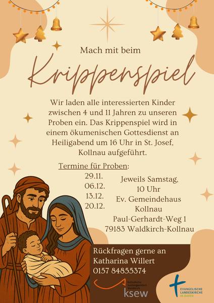 Plakat Krippenspiel